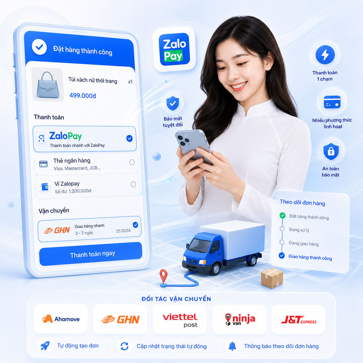 Thanh toán ZaloPay và Vận chuyển